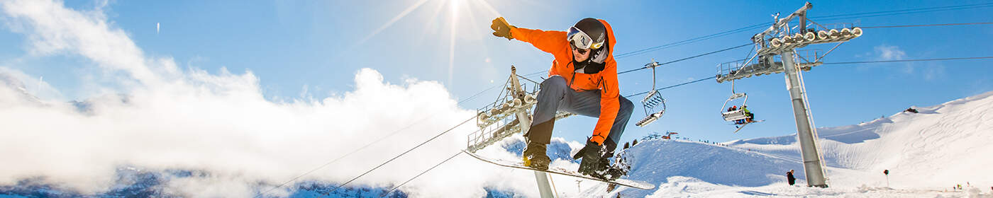 Snowboarder auf der Pleinwand